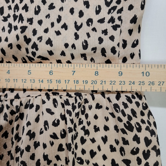 Cupshe Leopard Animal Print V Neck Lace Up Slip Maxi Dress Size Small - Picture 6 of 10